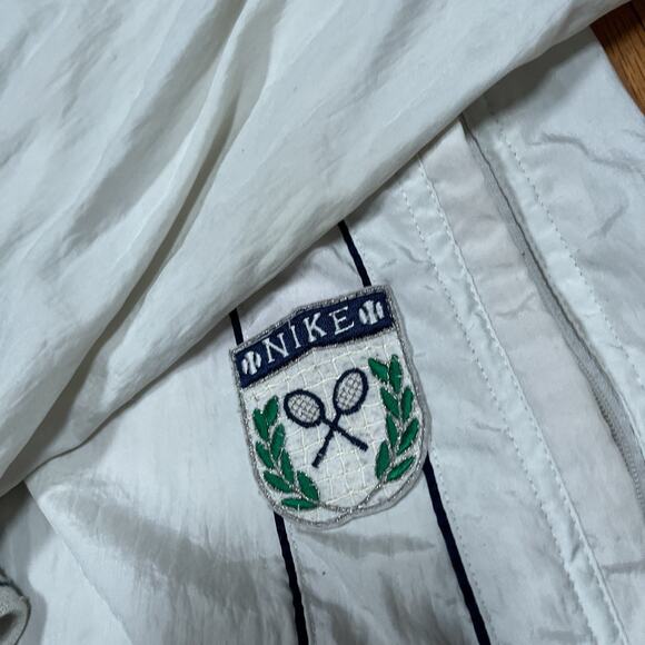 Vintage 80s Nike Tennis Jacket XL Checkerboard Tag Windbreaker Crest Logo - Picture 7 of 14